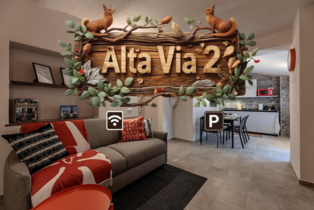 Χώρος καθιστικού στο Alta Via 2 - Free Parking - Sea 20 min - A-C