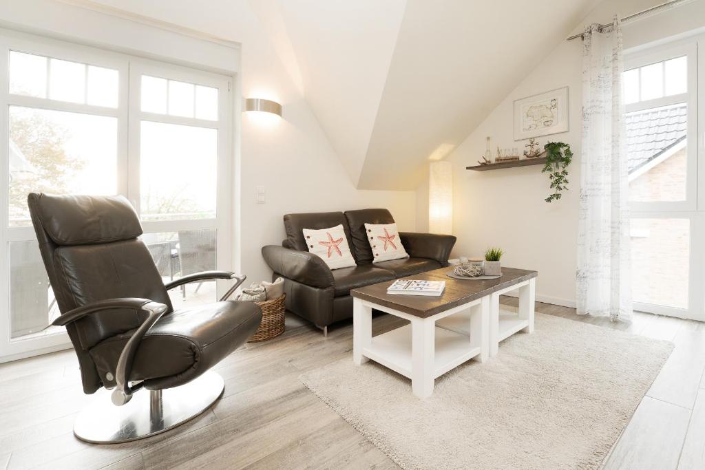 Posezení v ubytování Bürgermeister-Fox 44a Fehmarn Brise