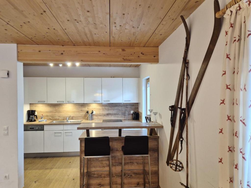 Kuchyň nebo kuchyňský kout v ubytování Chalet Noriker