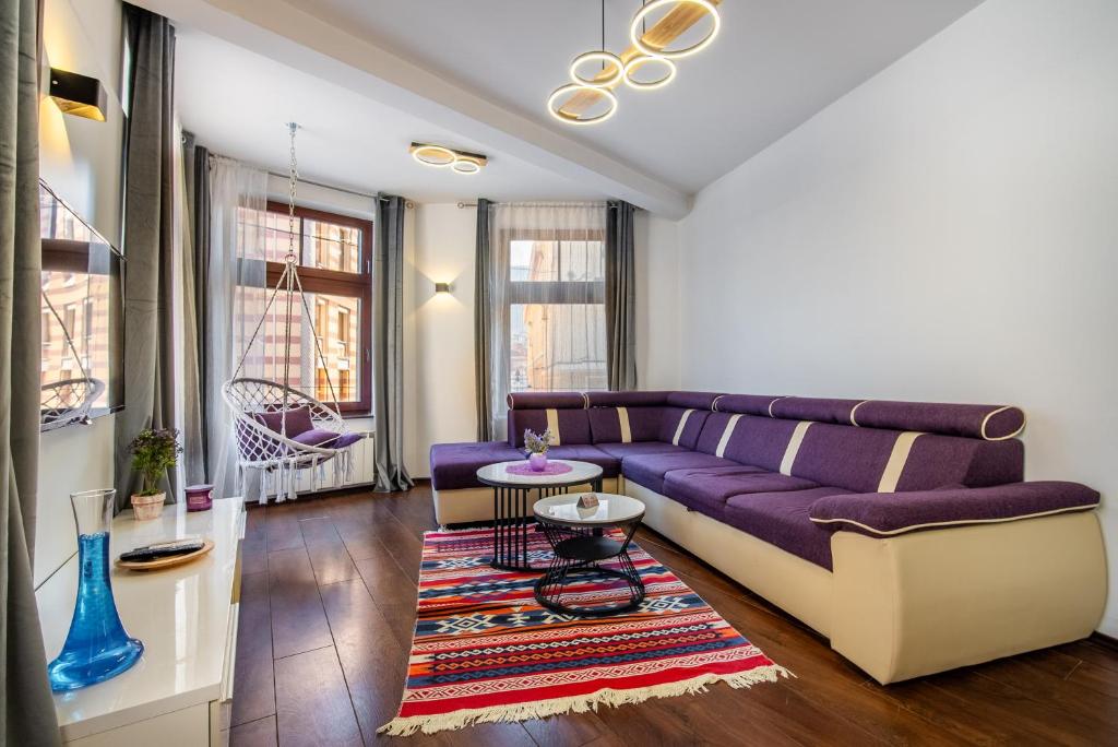 Χώρος καθιστικού στο Vijećnica Corner Apartment - Panorama view