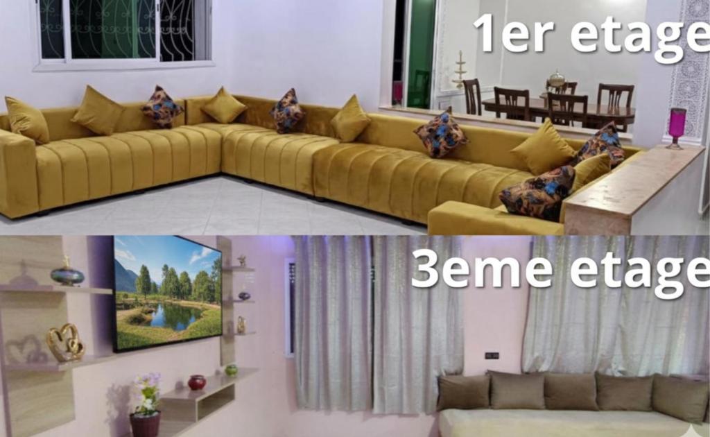 Χώρος καθιστικού στο Fes Panoramic Luxury Apartments