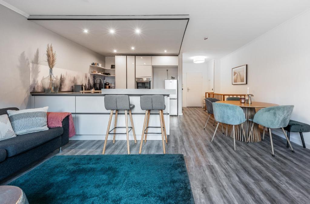 Posezení v ubytování Relax Homedesign gemütliche Wohnung im Grünen in der Nähe von HH