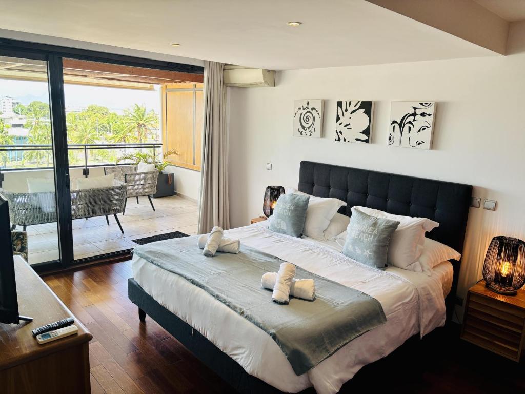 Tipanie- Great 1bedroom in PPT, AC w pool & open view - photo 2 - Tahiti, Polynésie