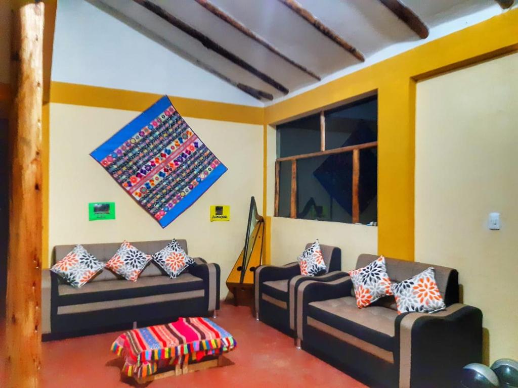 Posezení v ubytování AUSANGATE LODGE 7 Lagunas