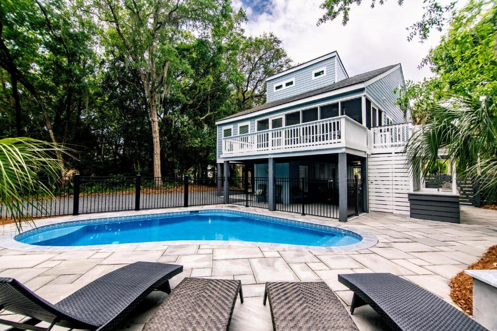 Bazén v ubytování Ocean Shade nebo v jeho okolí