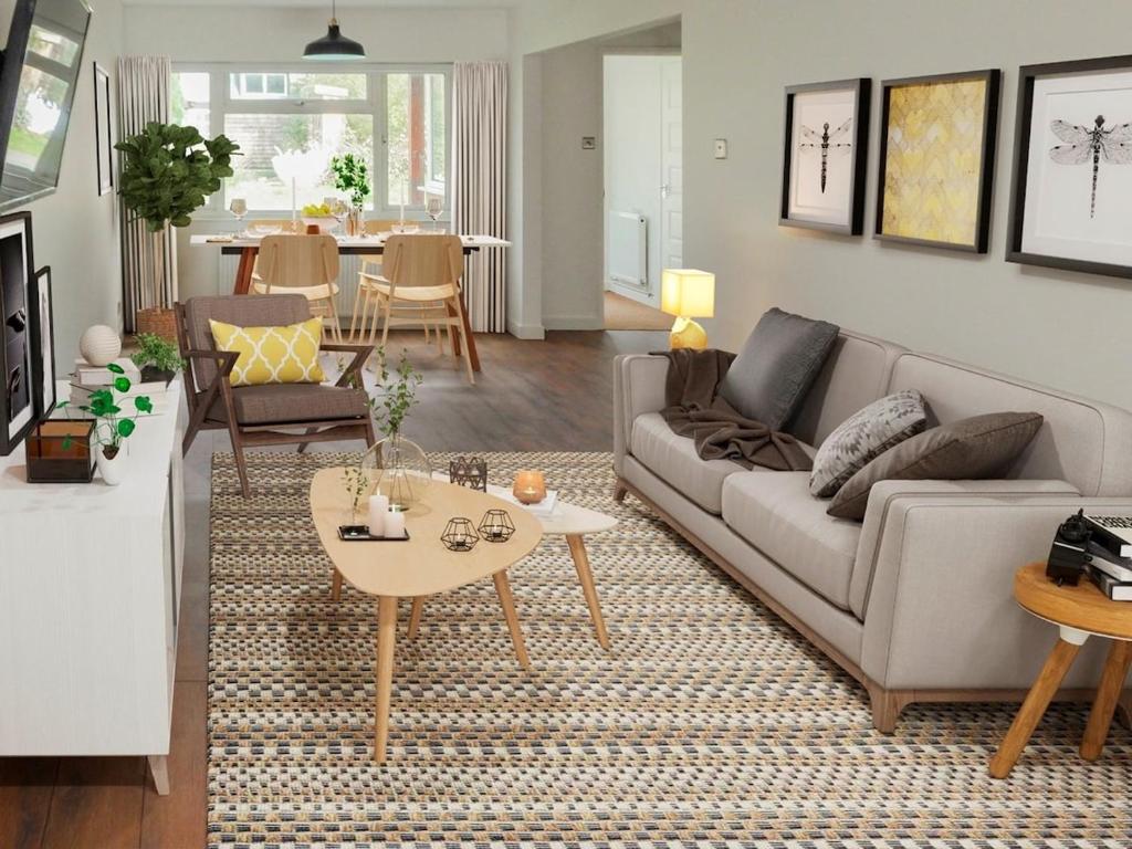 Istumisnurk majutusasutuses 3-Bed Semi-Detached Perfect for Work & Family with Parking