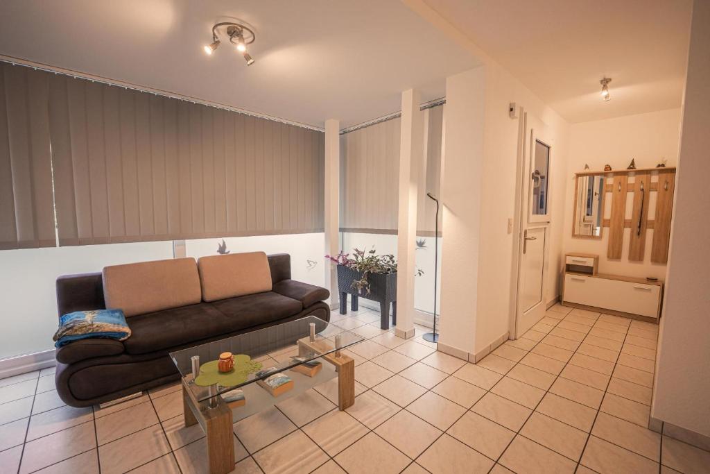 Χώρος καθιστικού στο Ferienwohnung Keppeln