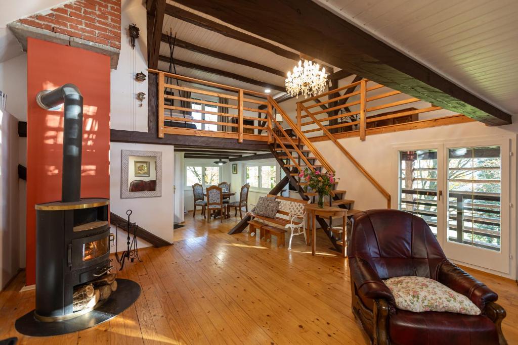 Posezení v ubytování Hiša Jaglenka