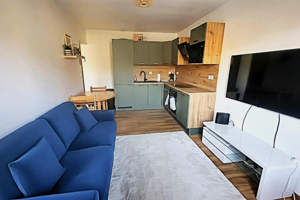 Η κουζίνα ή μικρή κουζίνα στο Charming apartment overlooking the valley