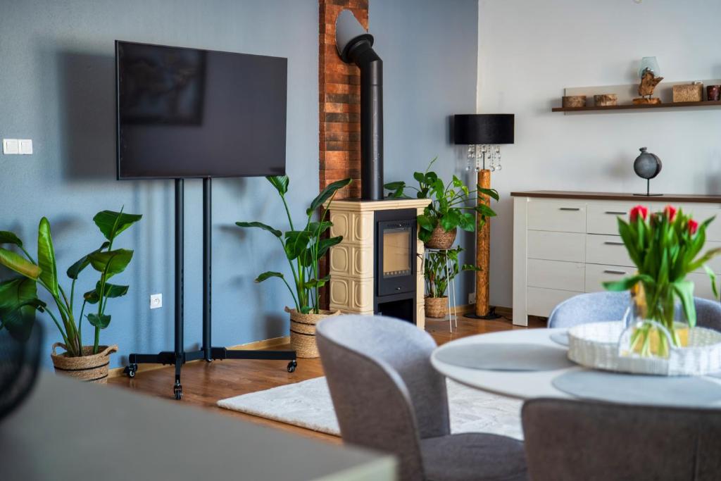 Μια τηλεόραση ή/και κέντρο ψυχαγωγίας στο D Apartments Čadca Centrum