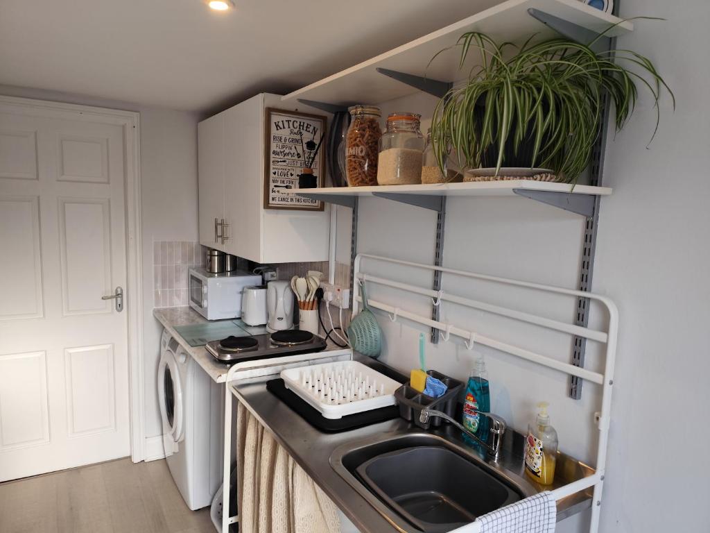a kitchen with a sink and a counter top at Amy's Suite in Killarney