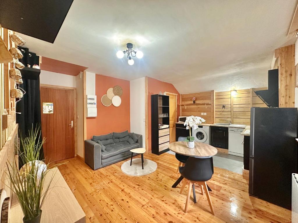 Kuchyň nebo kuchyňský kout v ubytování Petite Ours