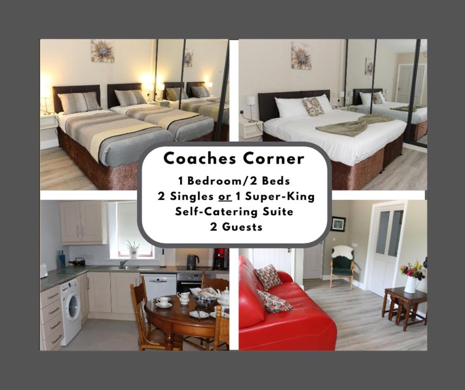 Ένα ή περισσότερα κρεβάτια σε δωμάτιο στο Coaches Corner - Accessible Self-Catering Guest Suite - 5 Minutes from town - Singles or Super-King