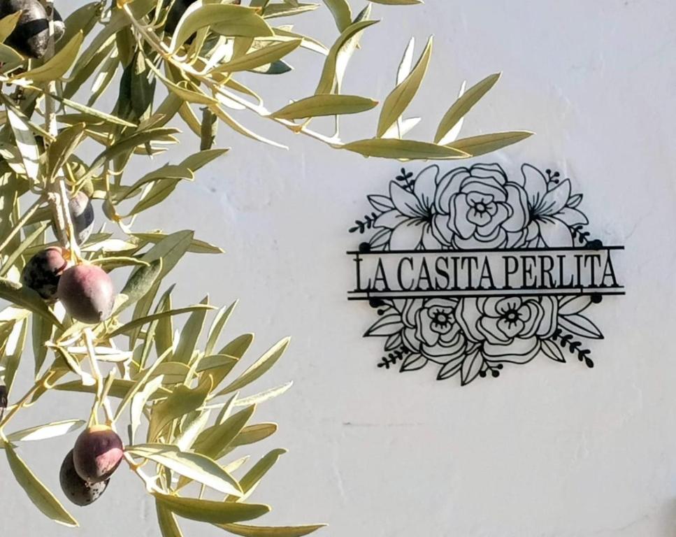 a plant with a sign that reads la casa perilla at La Casita Perlita in Arboleas