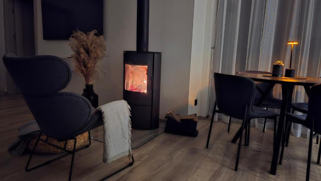 Ein Sitzbereich in der Unterkunft Lazy House Latvia