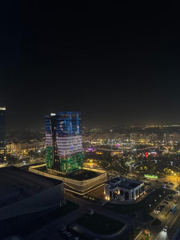 Nespecifikovaný výhled na destinaci Taškent nebo výhled na město při pohledu z penzionu