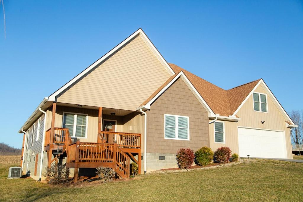 Bygningen som feriehuset ligger i