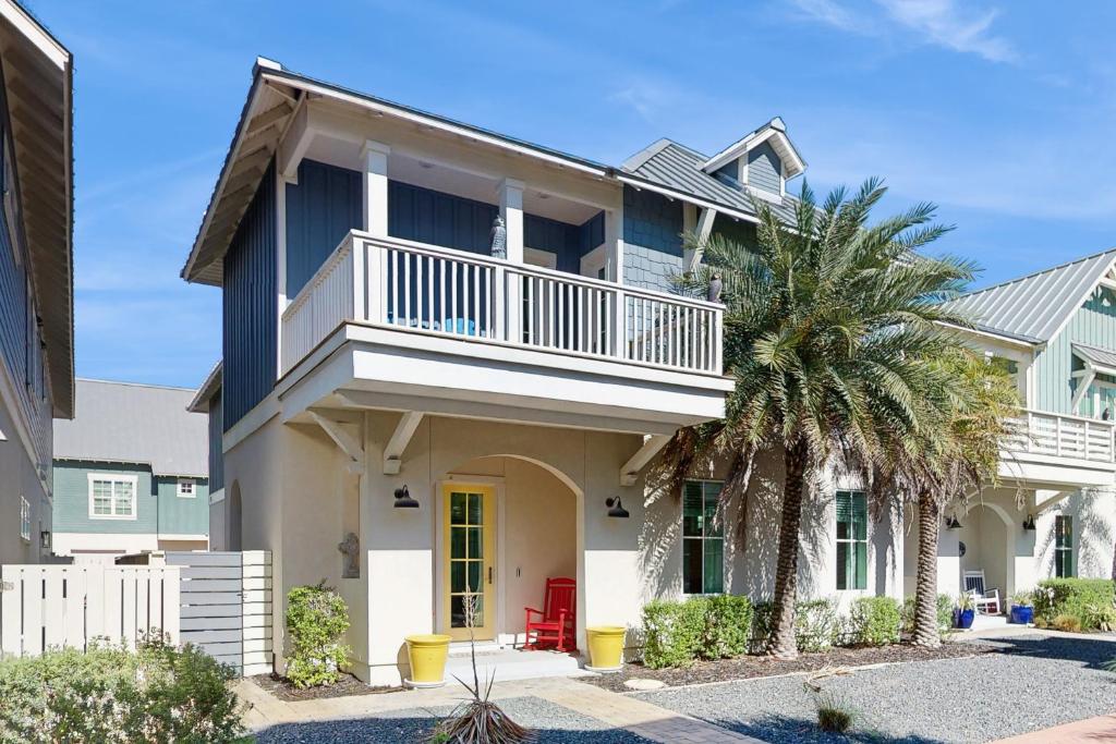 Bygningen som feriehuset ligger i