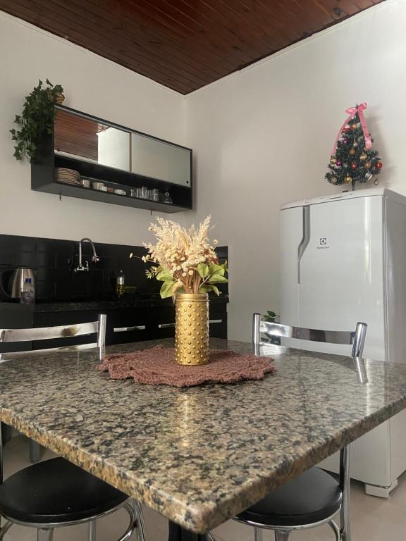 Kuchyň nebo kuchyňský kout v ubytování Casa Privativa com Quarto Confortável e Cozinha Ótima Localização em Foz do Iguaçu