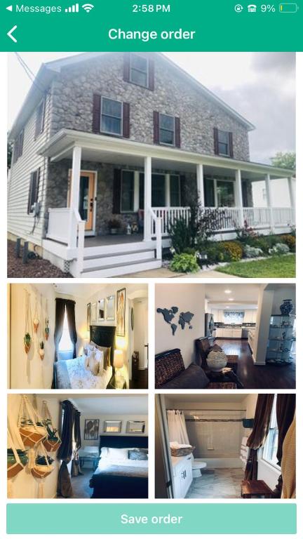 a collage of pictures of a house at Naomi BED and BREAKFAST in Parkville