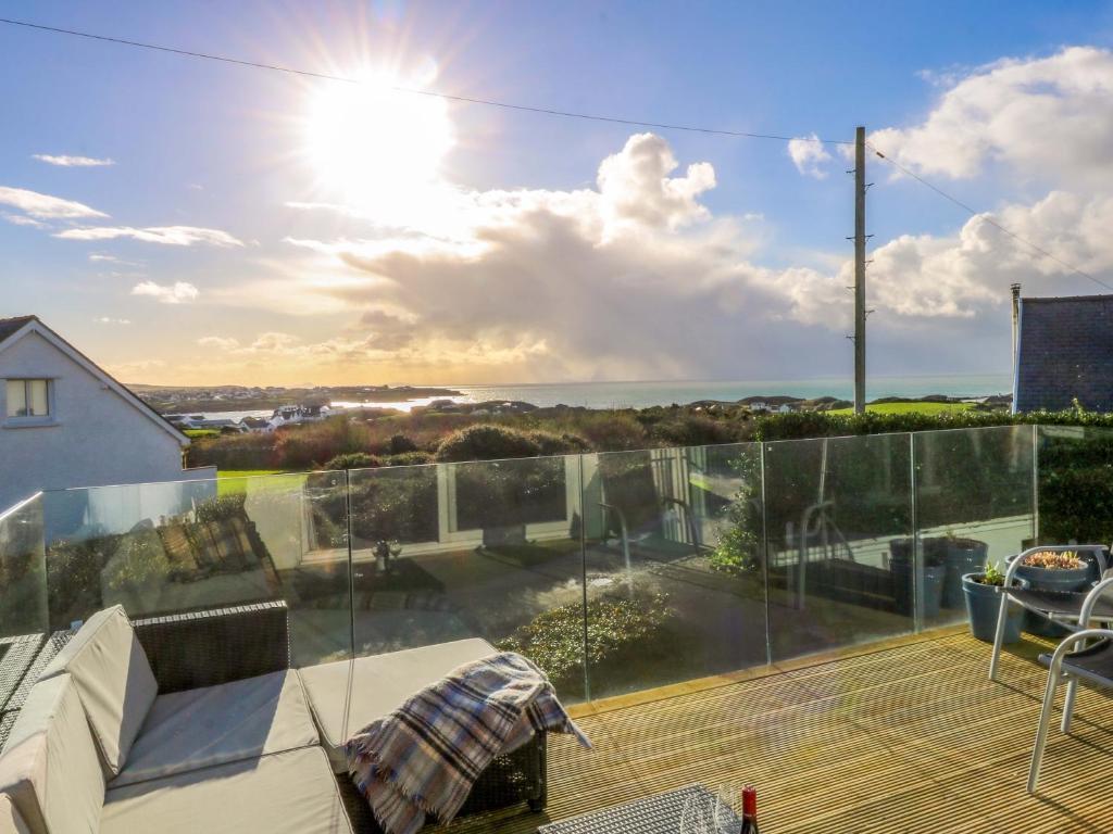 a view from the balcony of a house at Curragho in Trearddur