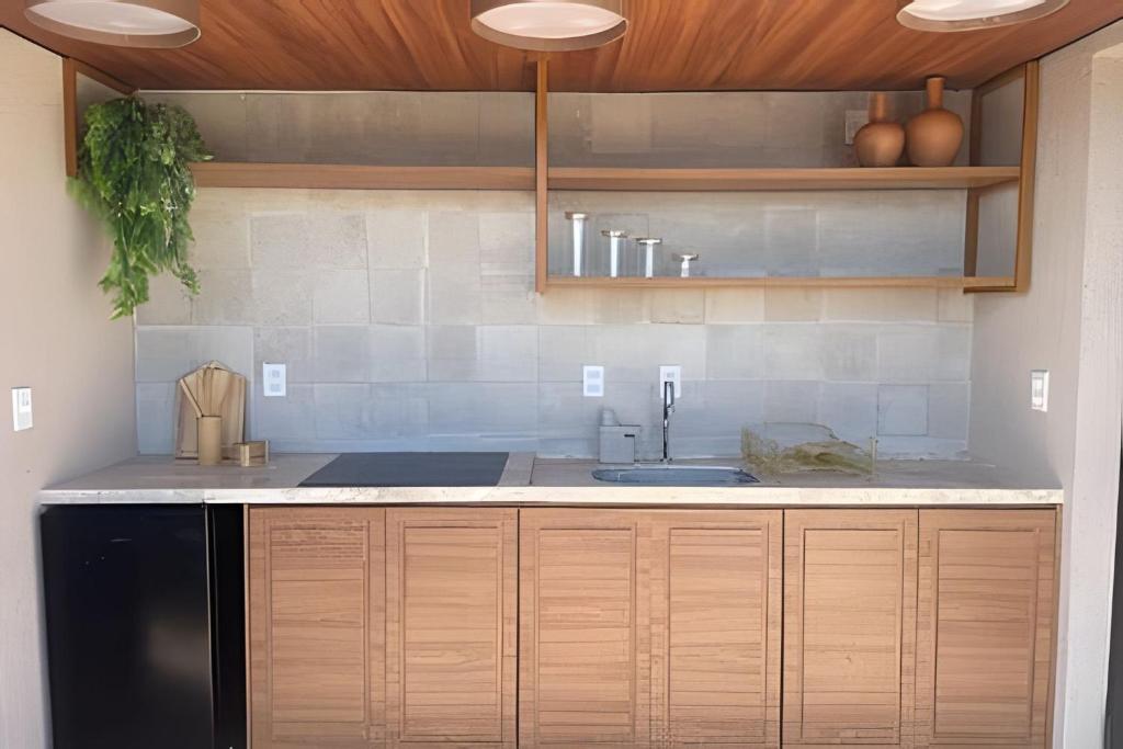 Kuchyň nebo kuchyňský kout v ubytování Tulum House Milagres