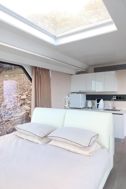 Η κουζίνα ή μικρή κουζίνα στο Galactic getaways PLUTO