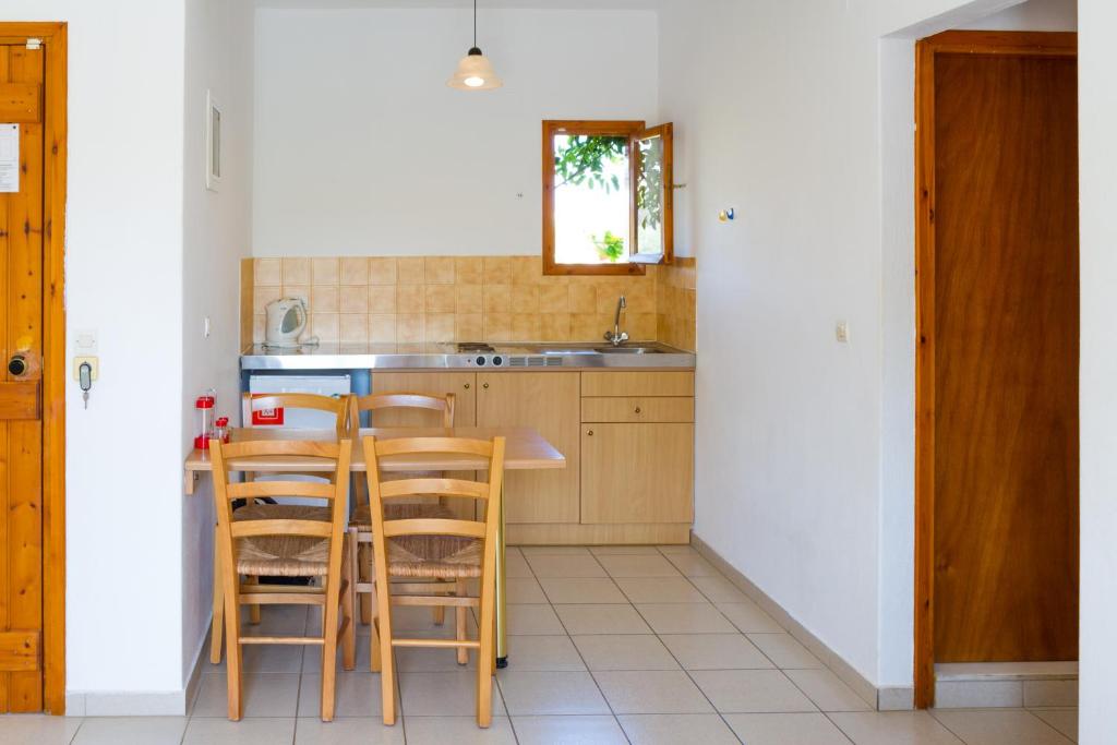 Kuchyň nebo kuchyňský kout v ubytování Ideal Hotel