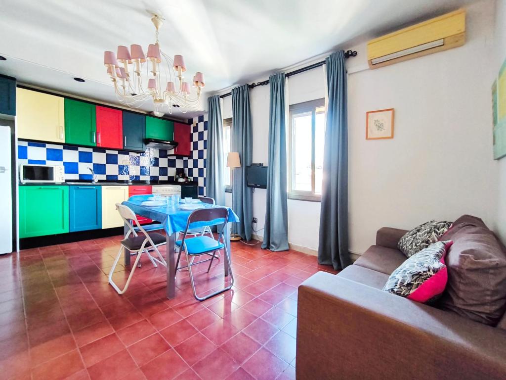 Et opholdsområde på Apartamento Canet de Mar Playa, Costa de Barcelona