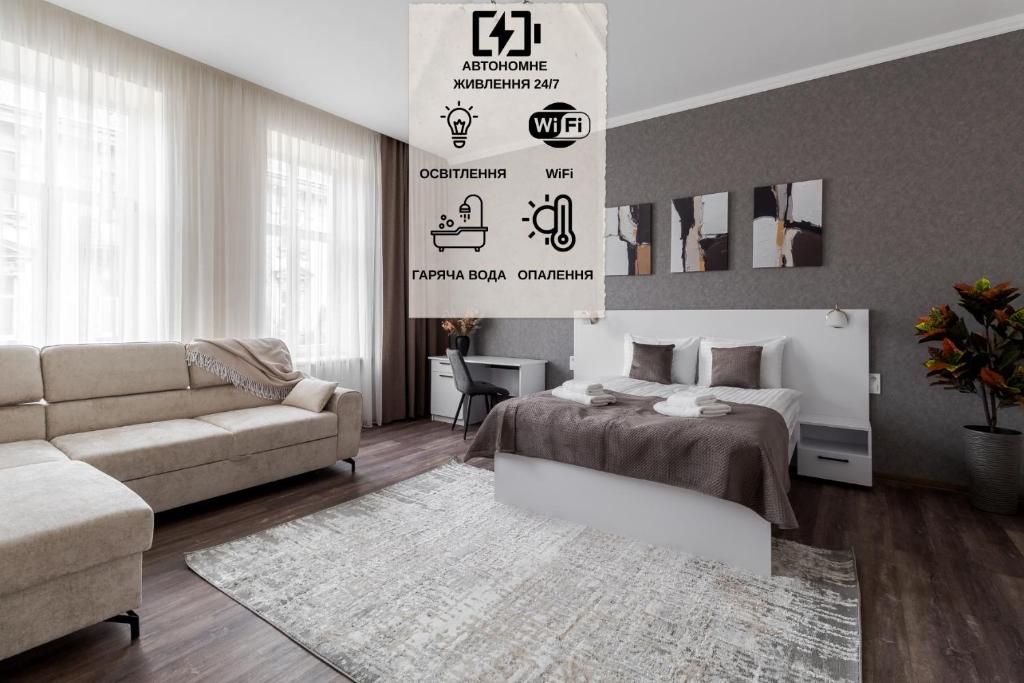 Postel nebo postele na pokoji v ubytování DeMar Apart Central