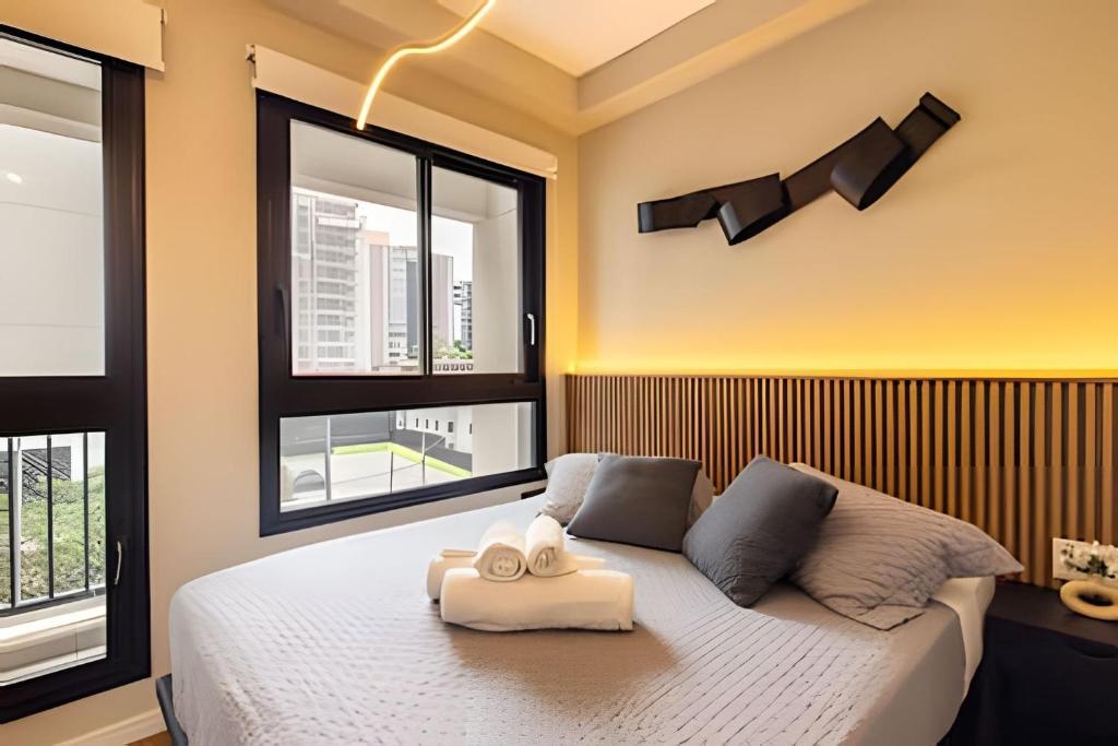 Voodi või voodid majutusasutuse Studio próximo ao Hospital São Paulo toas