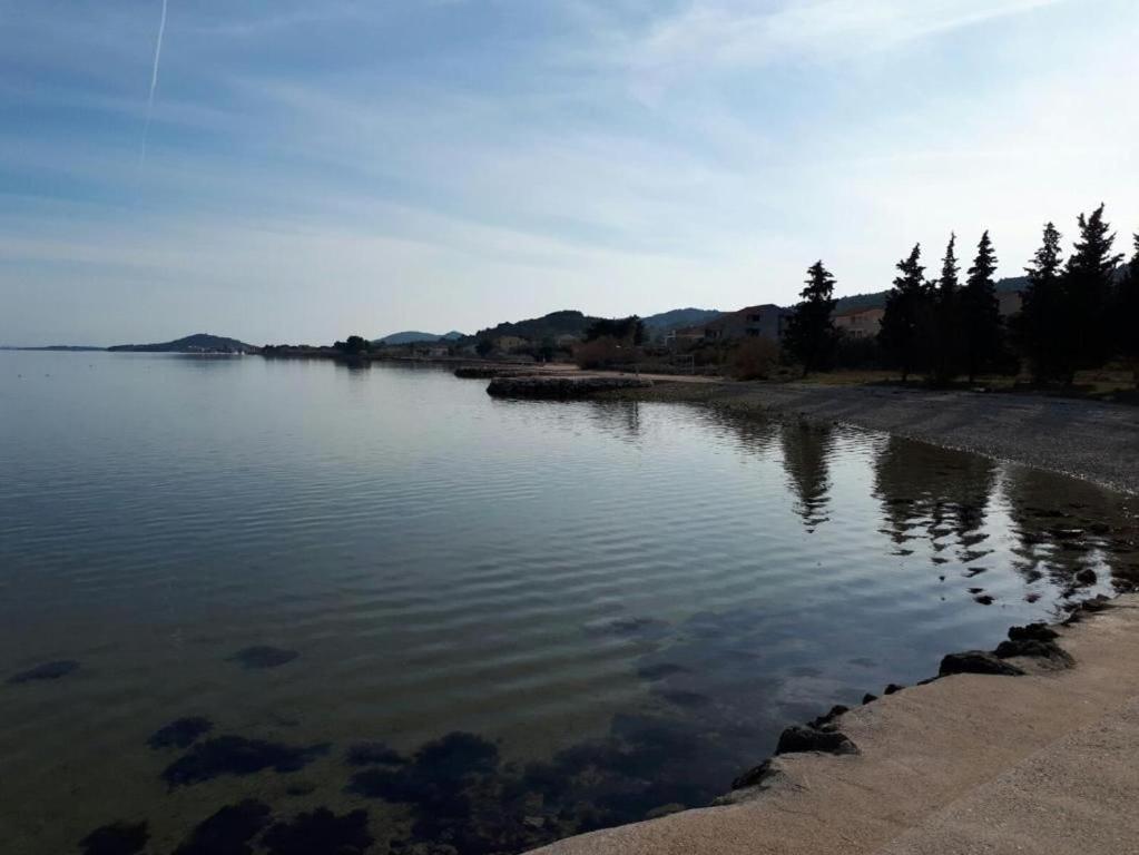 a large body of water with trees on the shore at Ferienhaus In Dobropoljana Mit Privatem Pool in Dobropoljana