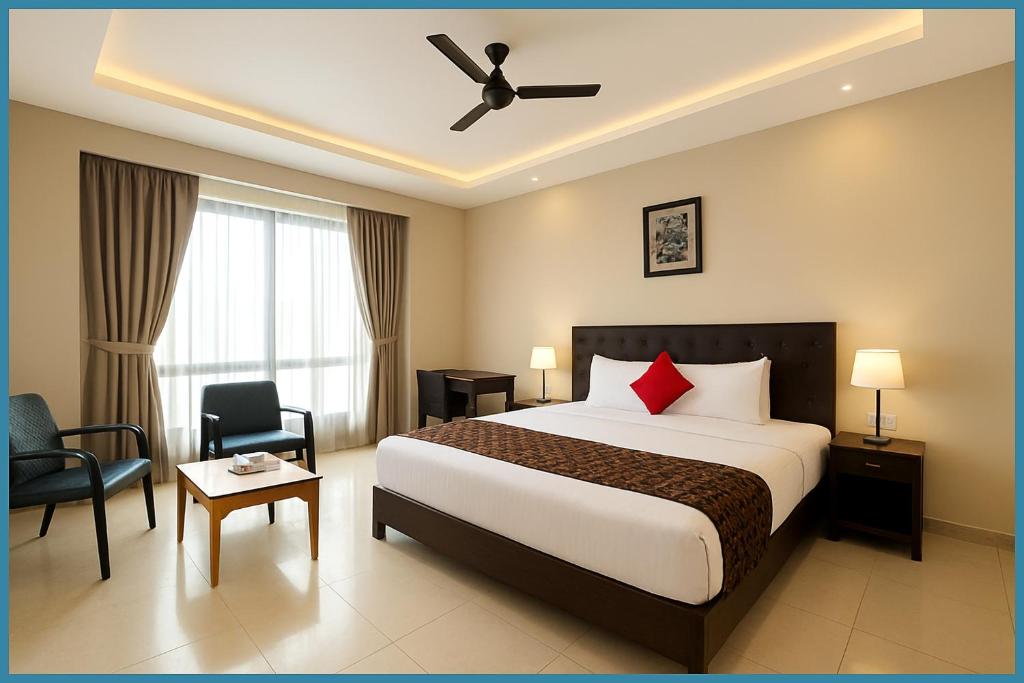 Postel nebo postele na pokoji v ubytování Baliapanda Road Arpana JK Palace Inn # Parking # Wifi - Fully Air Conditioning Room- Prime Location Best Hotel