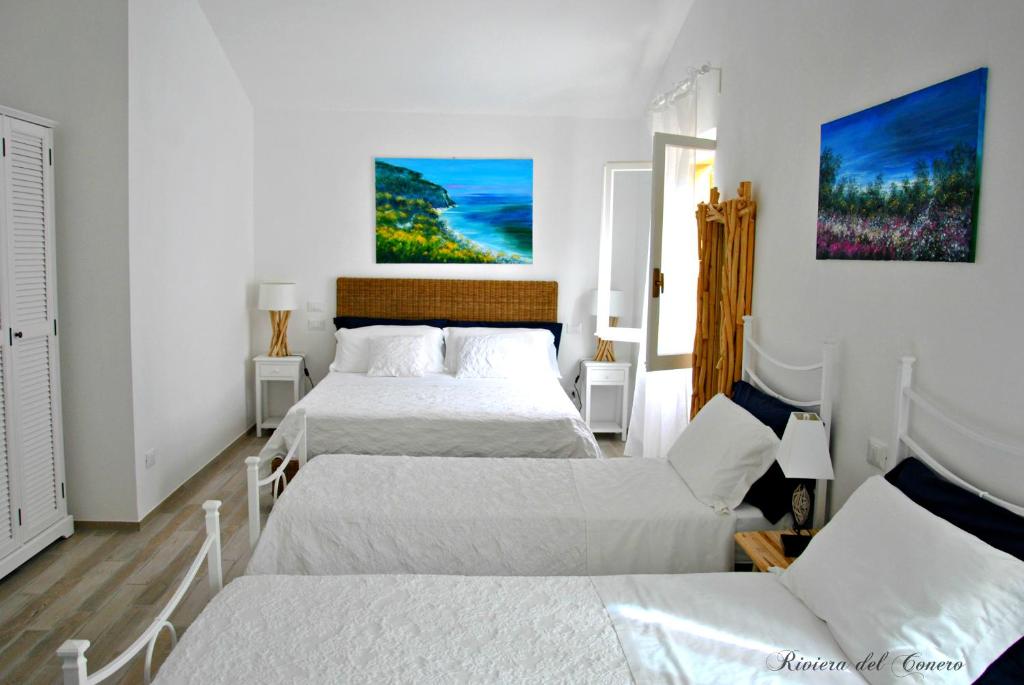 Postel nebo postele na pokoji v ubytování Bed And Breakfast Le Azalee