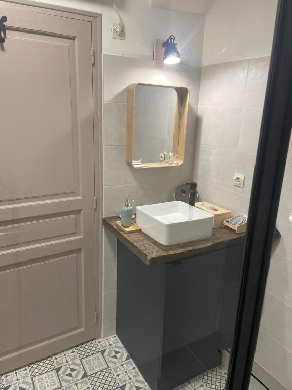 Koupelna v ubytování Chambre à la campagne