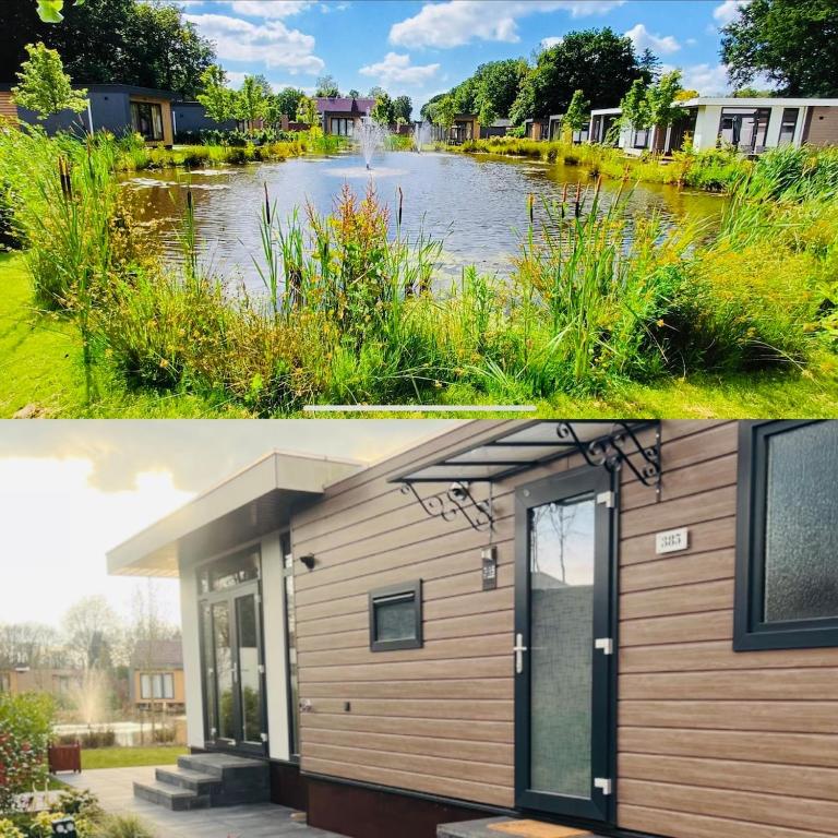 a small building next to a body of water at 't Haasnestje in Harderwijk