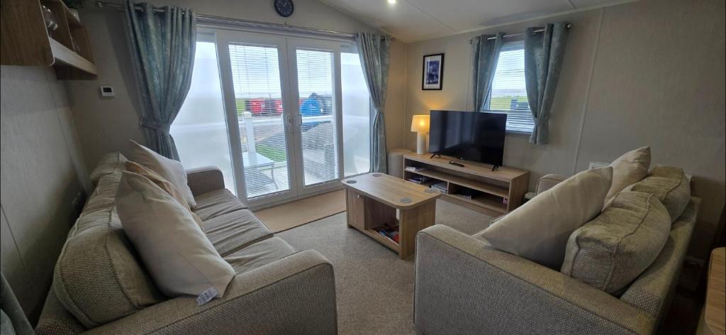 Χώρος καθιστικού στο Our Sea View - Heysham
