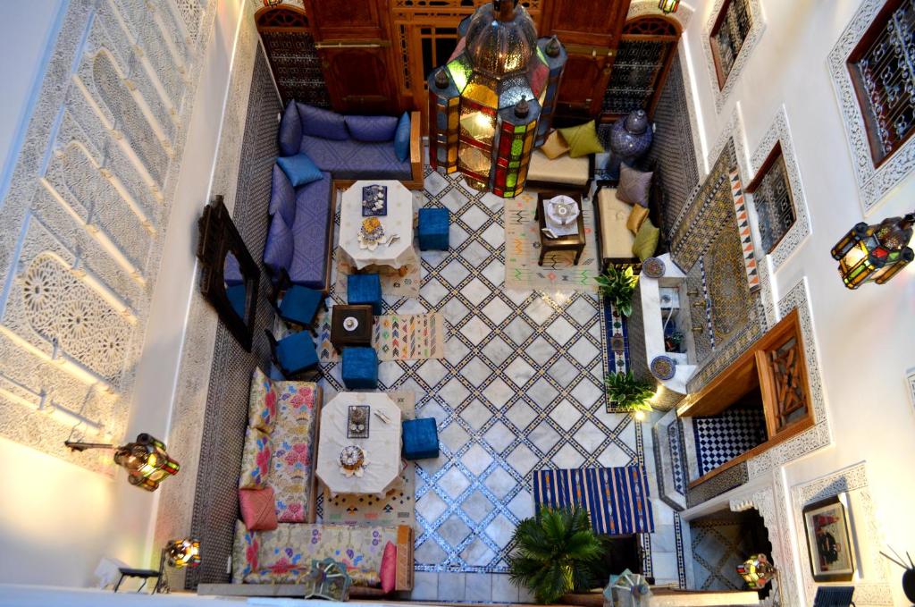 Posezení v ubytování Riad Dar Salma