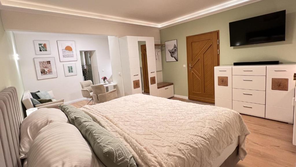 TV a/nebo společenská místnost v ubytování Apartment Marktgeflüster