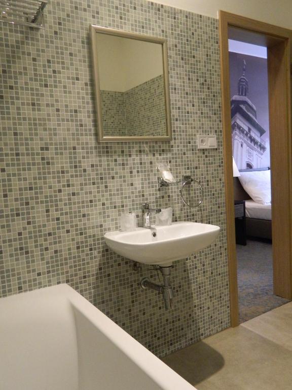 Koupelna v ubytování Hotel Bílý Páv