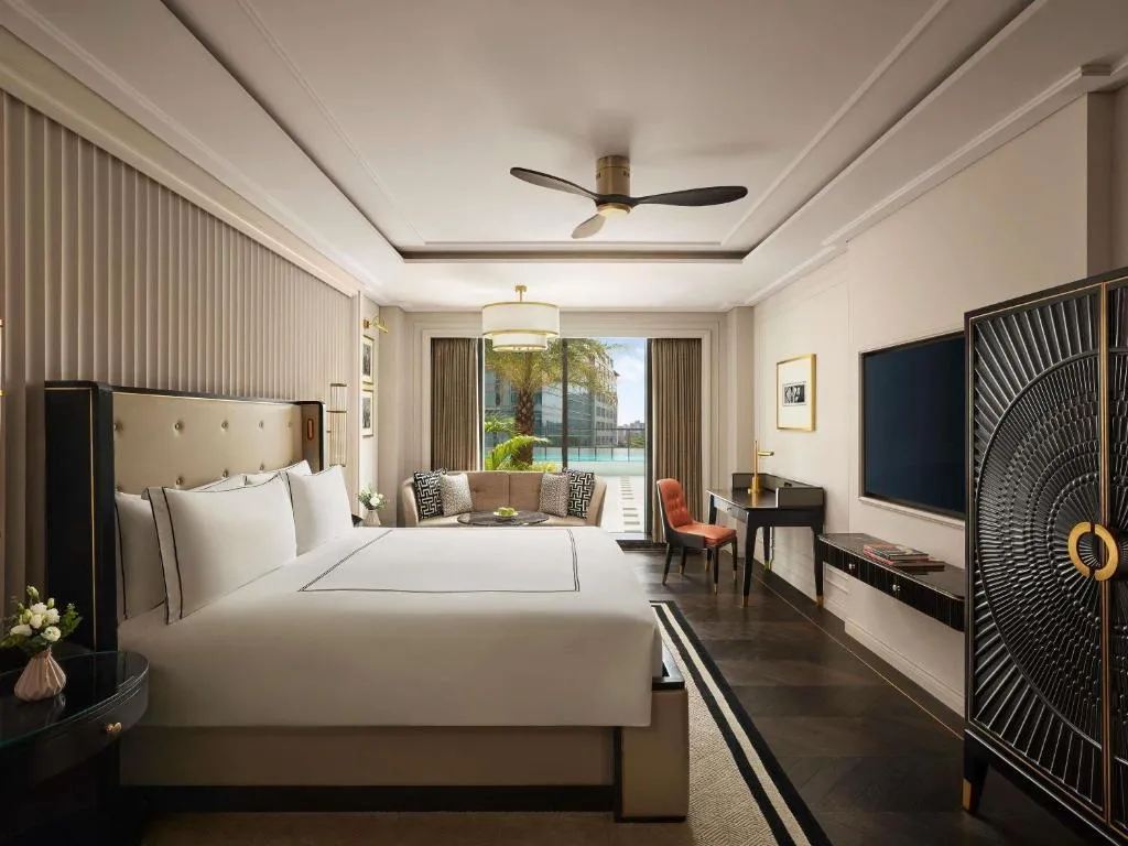 Fairmont King Room with Pool View with Complimentary Airport Transfers (T1 & T2), Soft Mini Bar, Daily 4 Piece Laundry (Non Cumulative)