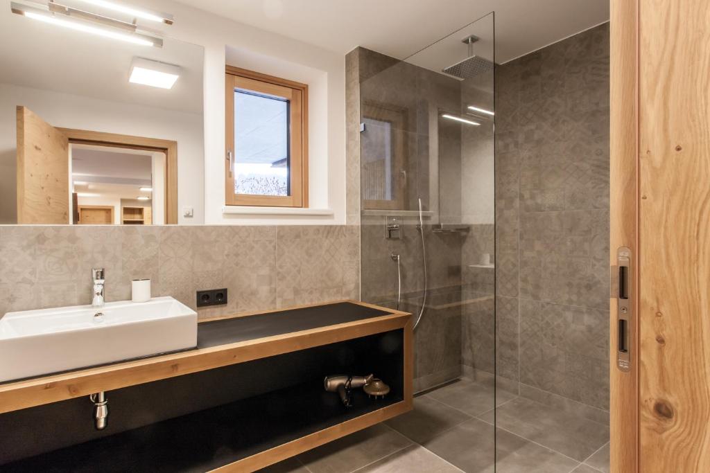 Koupelna v ubytování Hubertus Logis Apartments
