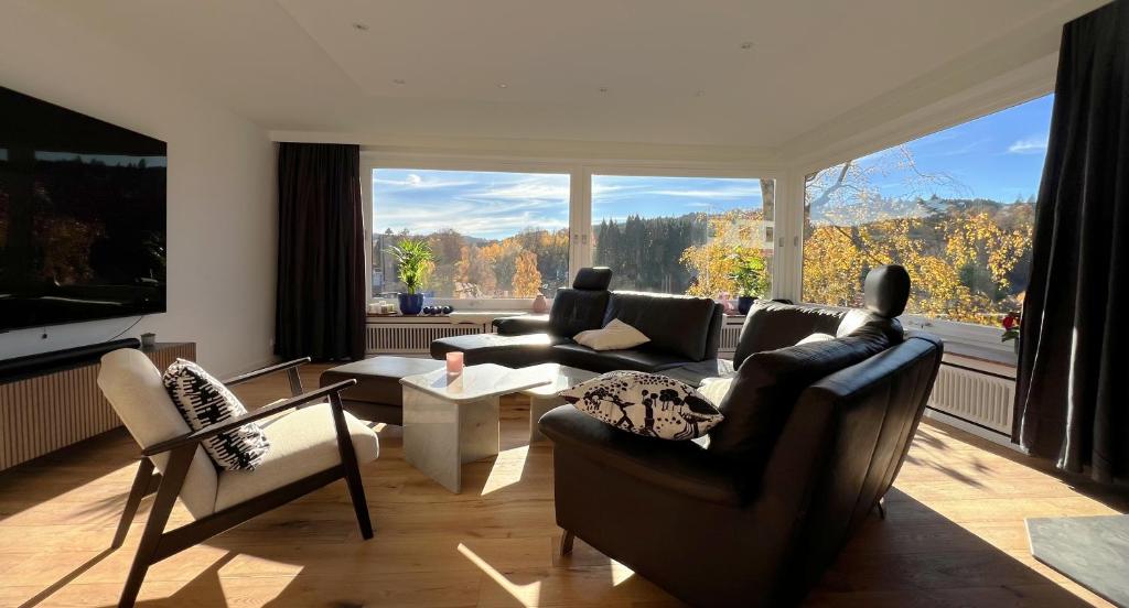 Χώρος καθιστικού στο Ferienhaus Hörnchen