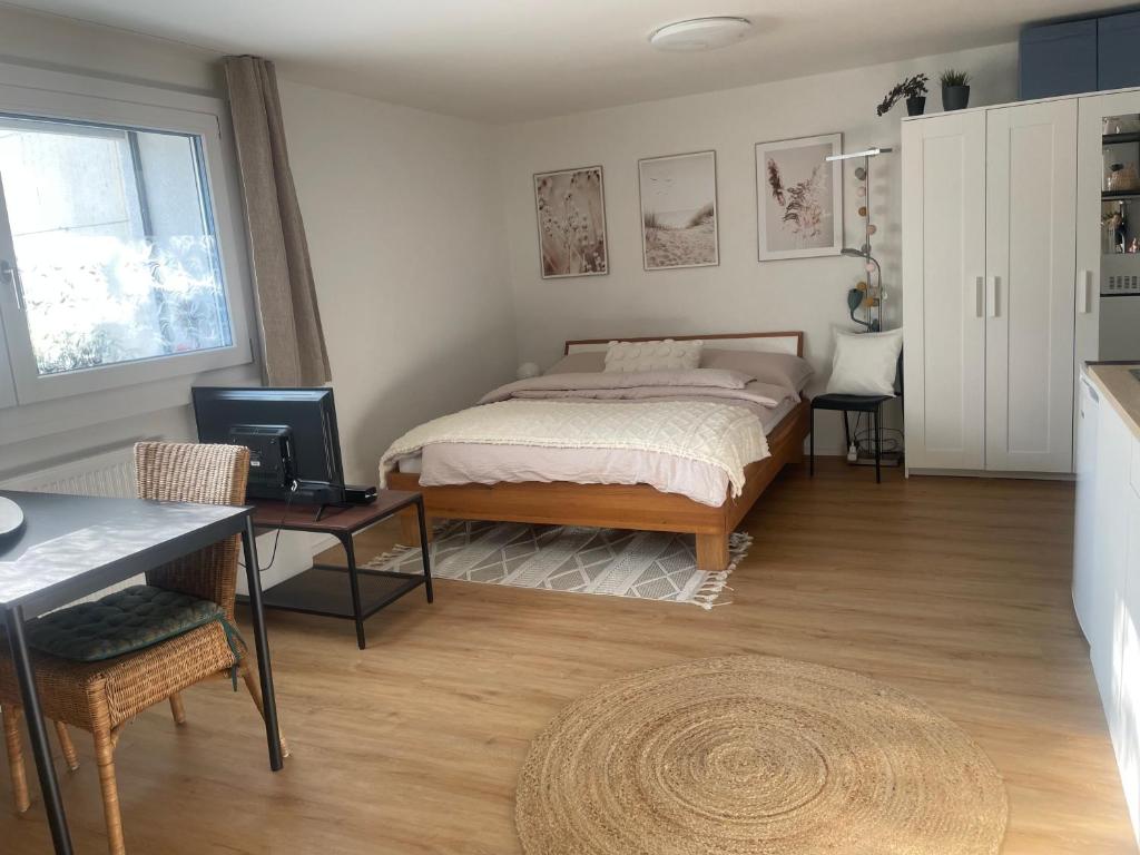 Postel nebo postele na pokoji v ubytování Magnifique studio dans une villa