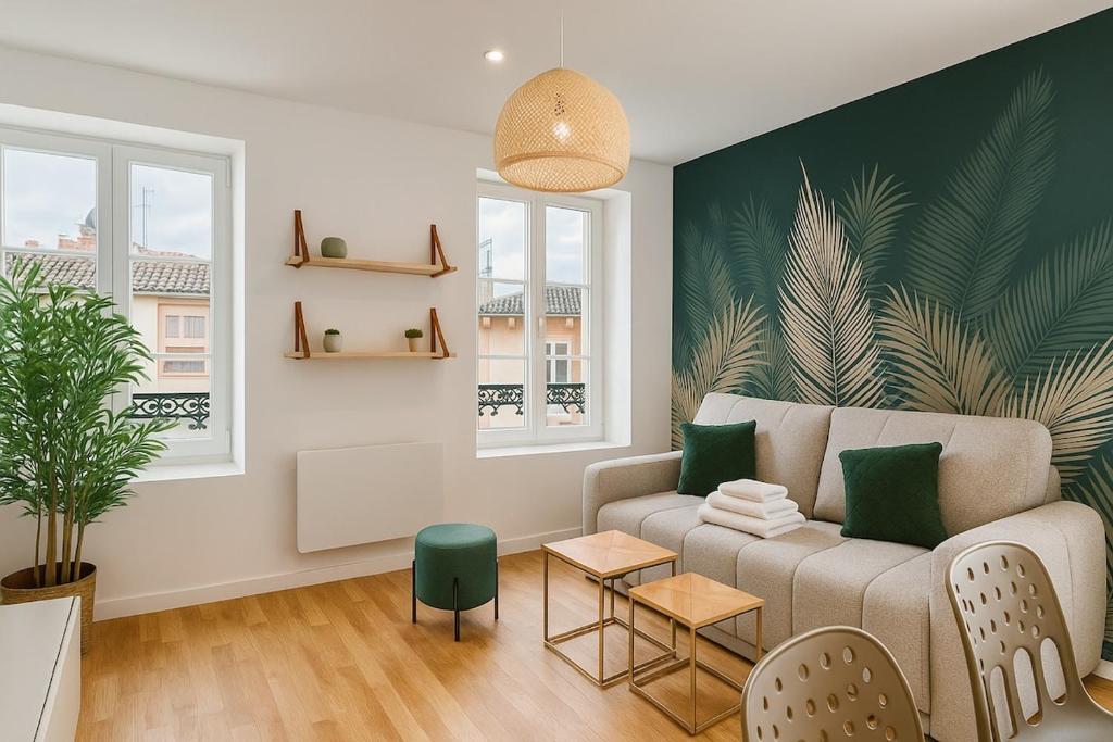 Χώρος καθιστικού στο Le Fjord Mâconnais Central - Station - Cosy