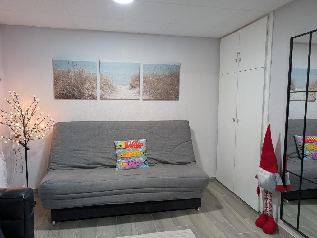 Khu vực ghế ngồi tại Olladas de Laxe Apartamento con vistas