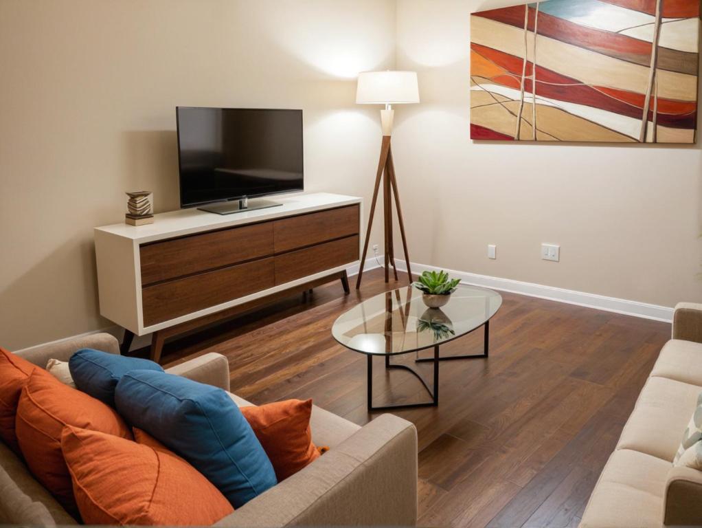 Μια τηλεόραση ή/και κέντρο ψυχαγωγίας στο Modern Venice Beach Stay - Walk to Marina & Boardwalk