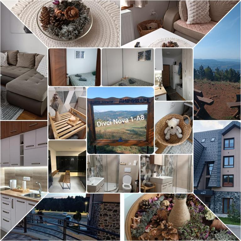 a collage of pictures of different homes at Divci Nova1- A8 in Divčibare