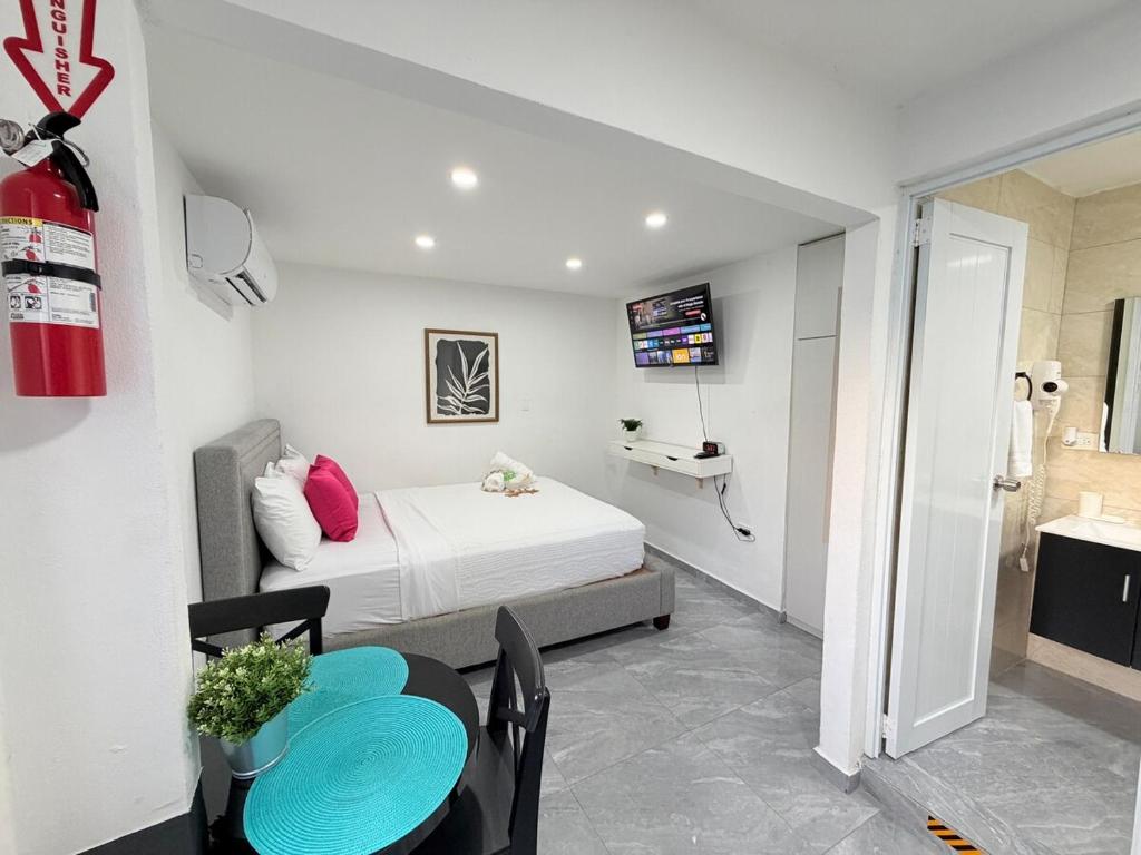 Televiisor ja/või meelelahutuskeskus majutusasutuses Villa Isabella Luxury F3, centrally located and cozy!