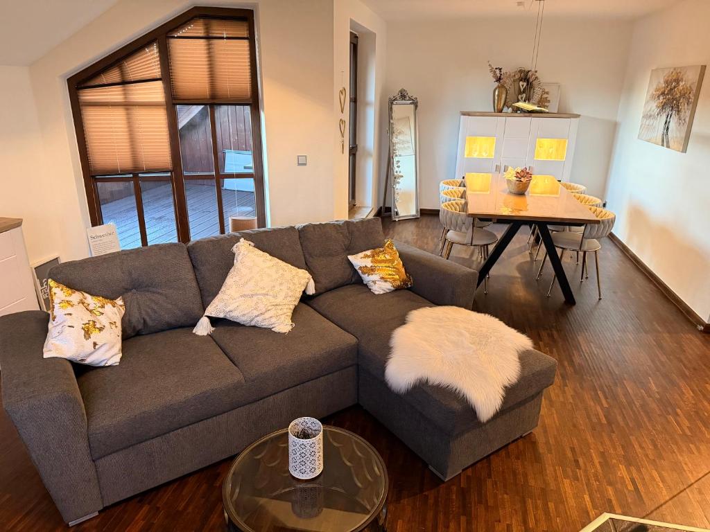 Posezení v ubytování Deluxe Maisonette Ferienwohnung